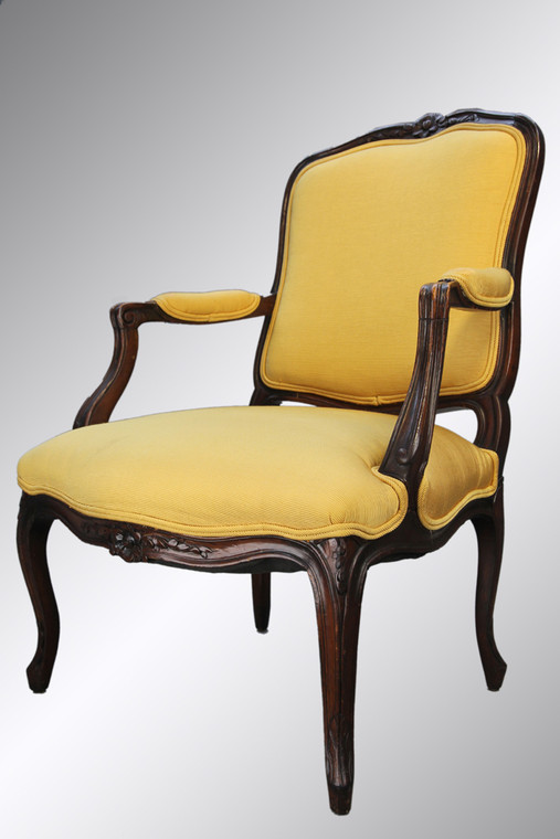 SOLD Antique French Walnut Victorian Arm Chair