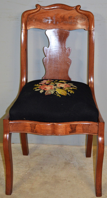 SOLD Period Empire Needlepoint Ladies Chair