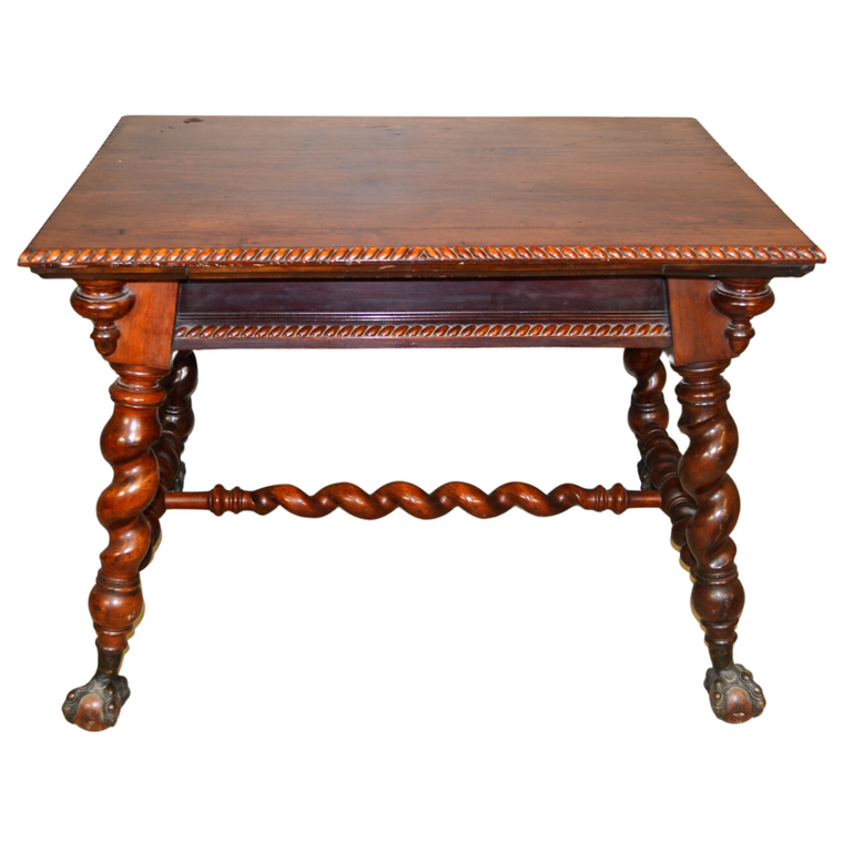 Victorian Hunzinger Barley Twist Library Table