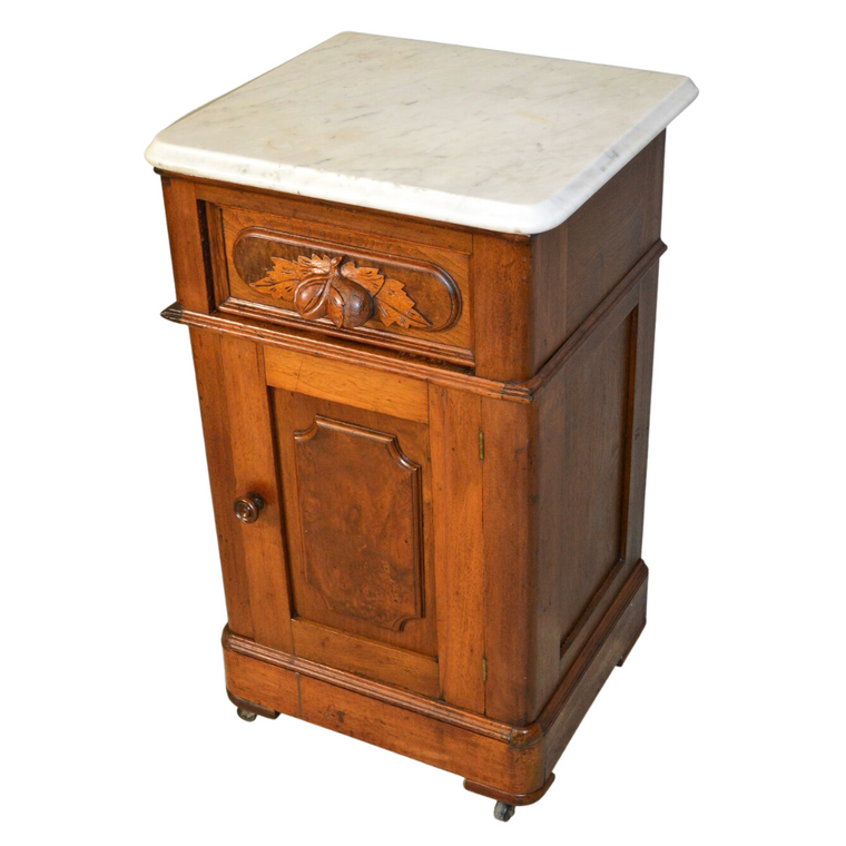 Victorian Marble Top Nightstand