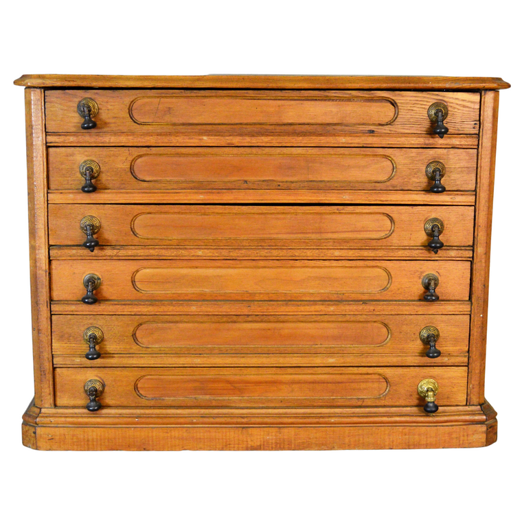 SOLD Six Drawer Oak Spool Cabinet – Victorian