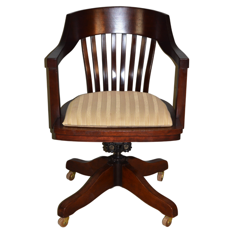 SOLD Antique Mahogany Bankers Lawyers Office Chair