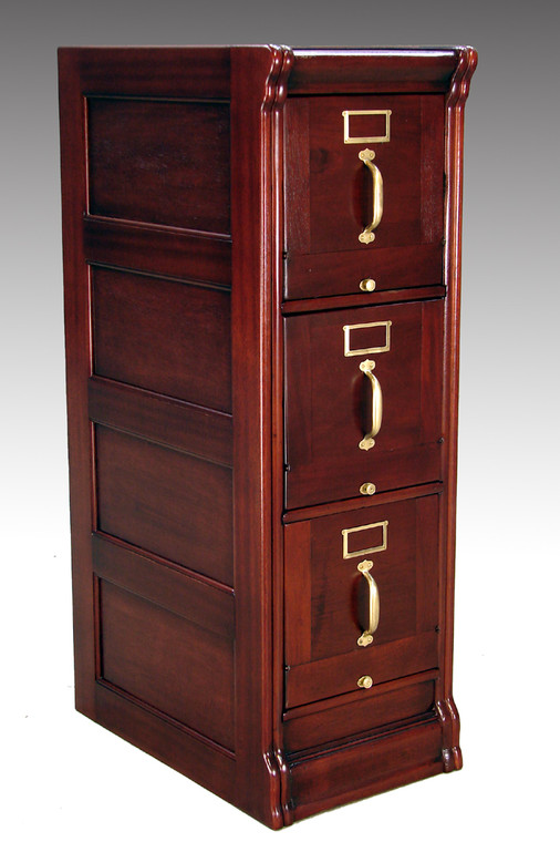 SOLD Antique Mahogany Three Drawer File Cabinet