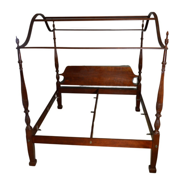 SOLD Poster Bed, King Size Carved Canopy Bed