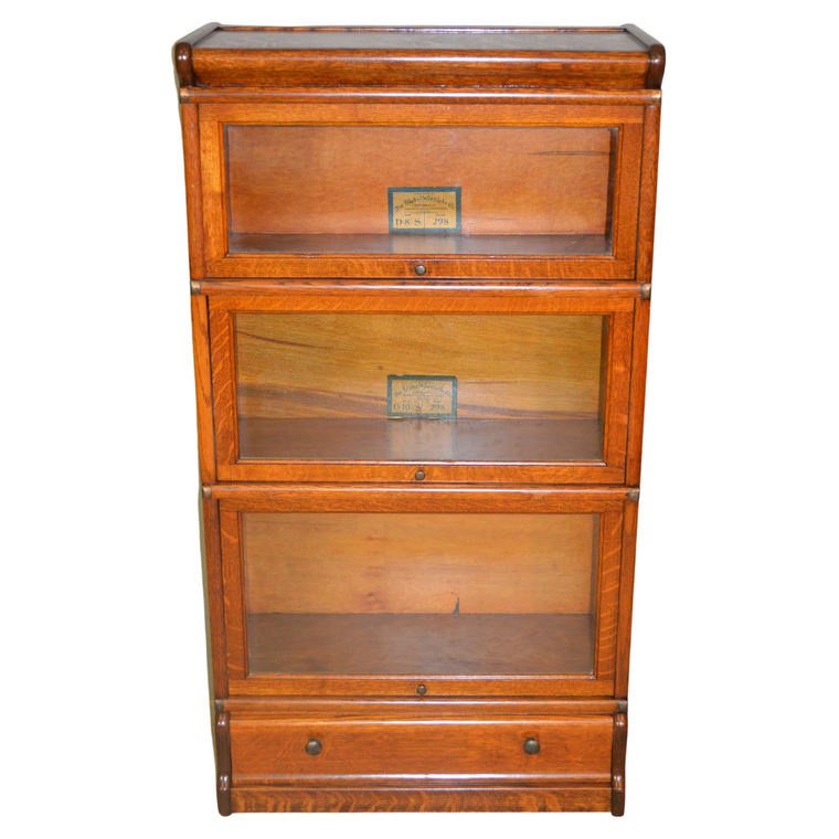 SOLD Antique Bookcase, Oak Globe Wernicke Sectional Bookcase – Rare Size