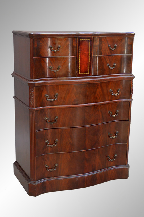 SOLD Flame Mahogany Formal Tall Chest