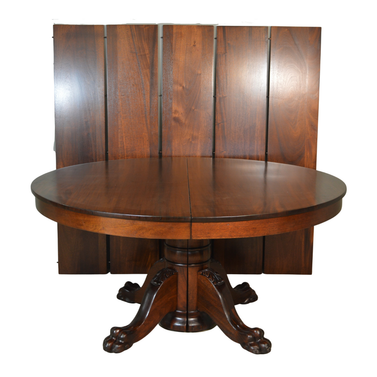 SOLD Antique Dining Room Table, Mahogany Claw Foot Banquet Table – 10ft Long