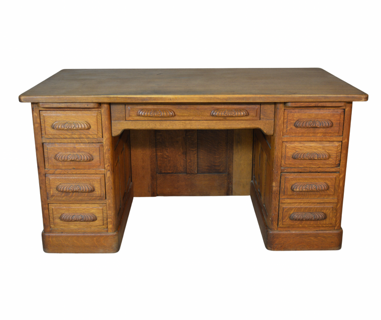 SOLD Antique Desk, Victorian Flat Top Desk