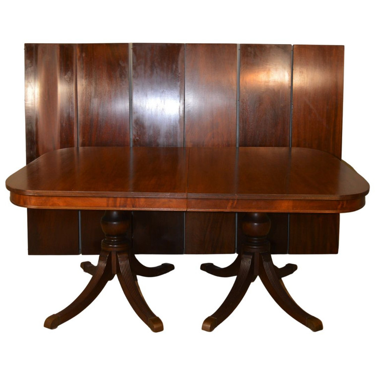 SOLD Antique Dining Room Table, Mahogany Banquet Table - 6 Leaves - 12 Feet!!