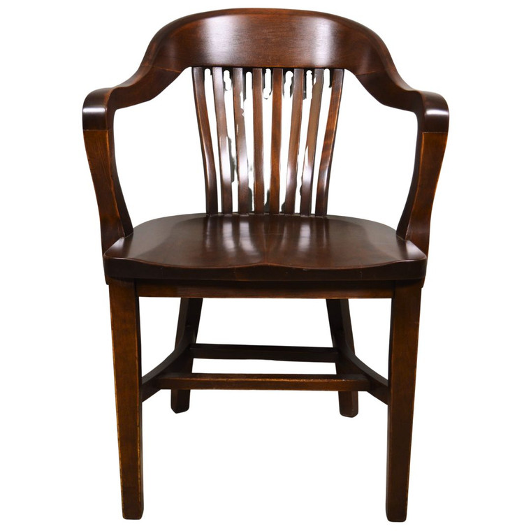 SOLD Antique Mahogany Lawyers - Bankers Arm Chair