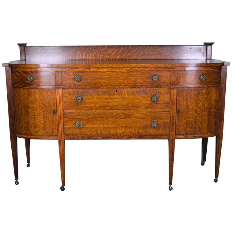 SOLD Antique Quarter Oak Sideboard by Paine – Outstanding Condition