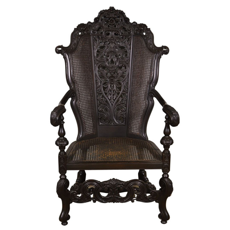SOLD Antique Fancy Carved Mahogany Armchair – Unbelievable