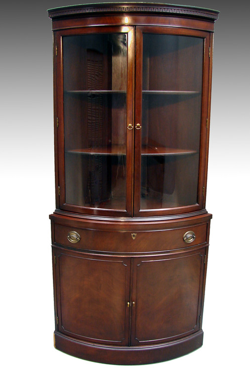 SOLD Mahogany Corner China Closet