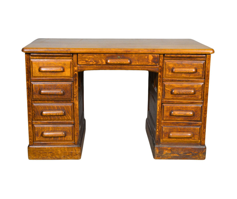 SOLD Antique Victorian Raised Panel Flat Top Desk