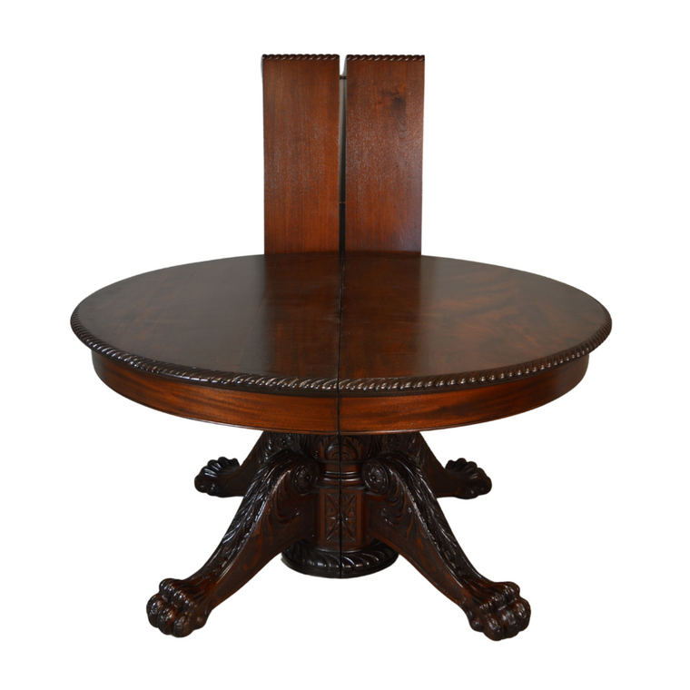 SOLD Antique Dining Room Table / Mahogany Carved Banquet Table - 12 Feet!