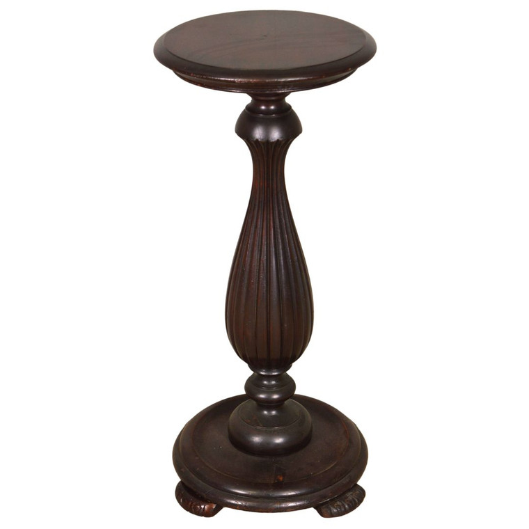 SOLD Antique Mahogany Plant Pedestal Trophy Stand