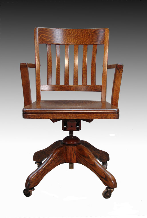 SOLD Tiger Oak Lawyer’s Swivel Office Chair