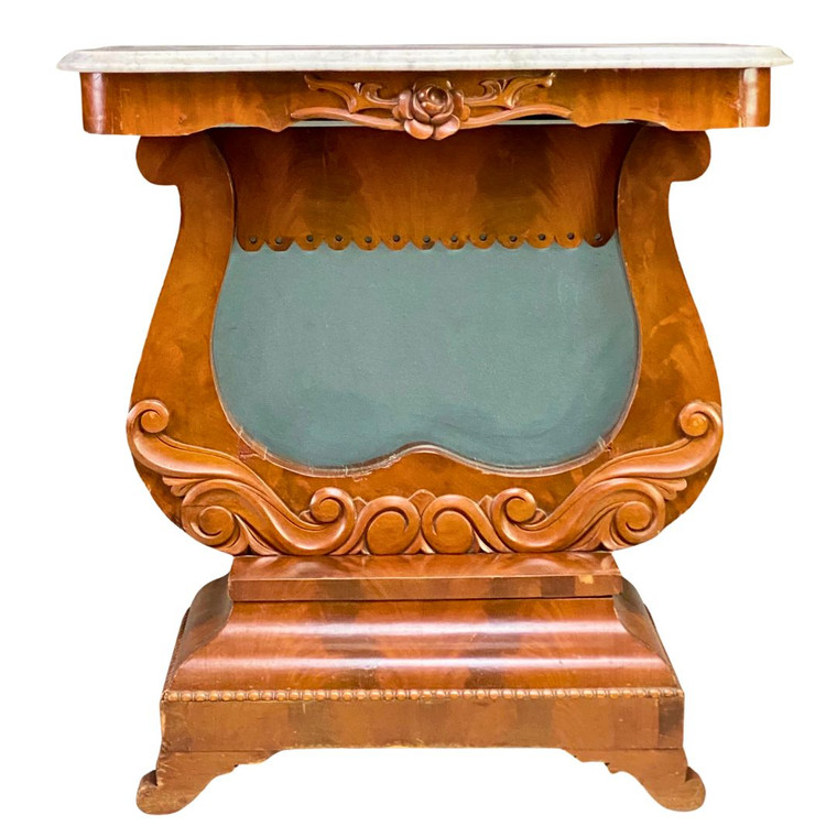 SOLD Antique Empire Marble Top Pier Table