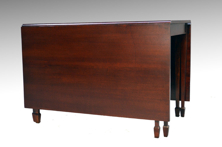 SOLD Mahogany Hepplewhite Drop Leaf Gate Leg Table 1940s