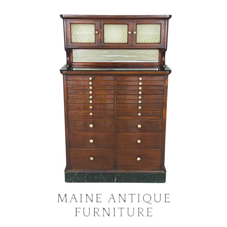 SOLD Antique Mahogany Dental Cabinet with 22 Drawers, c.1910