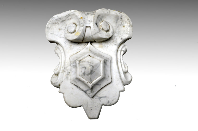 SOLD Antique Marble Top Victorian Center Crest Carved