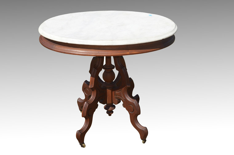 SOLD Victorian Oval Marble Top Table