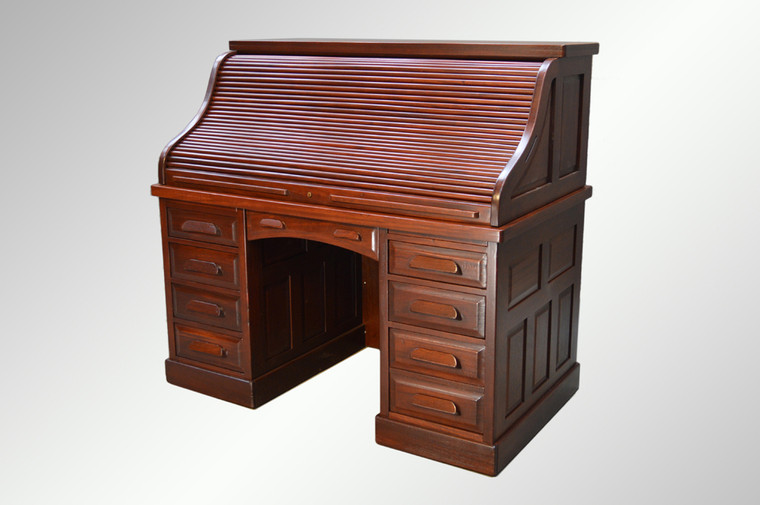 SOLD Antique Victorian Lawyers / Bankers Raised Panel Restored Roll Top Desk *REDUCED PRICE*