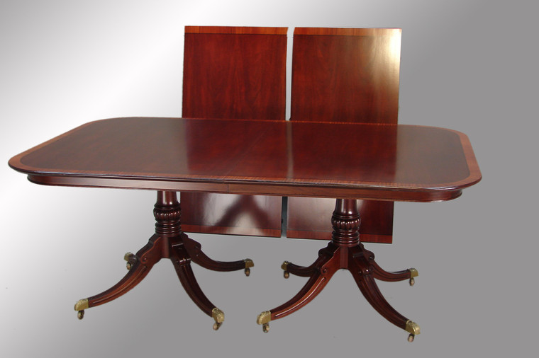 SOLD Mahogany Banded Duncan Phyfe Banquet Table