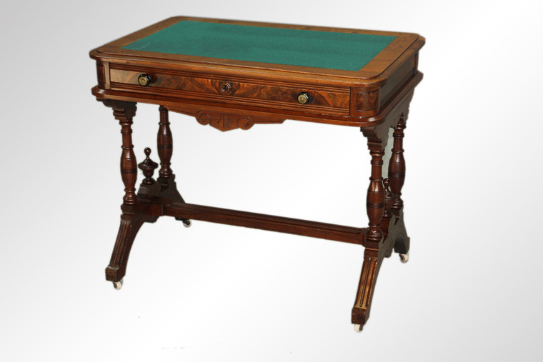 SOLD Antique Victorian Burl Walnut Writing Desk
