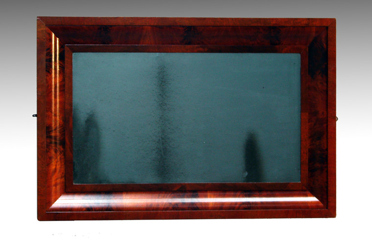 SOLD Period Oversize Flame Mahogany Ogee Wall Mirror