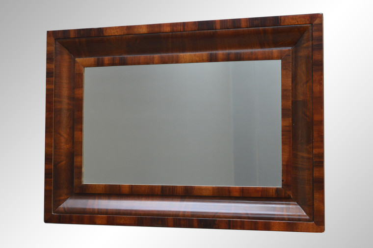 SOLD Antique Period Flame Mahogany Ogee Mirror