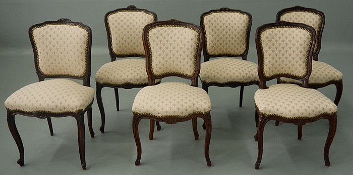 SOLD Set of 6 French Dining Room Chairs