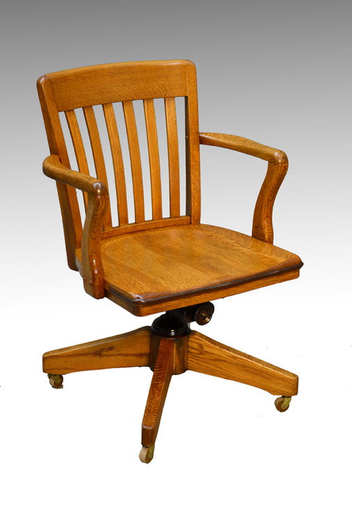 SOLD Oak Lawyers Office Desk Chair