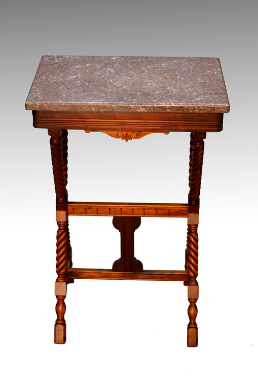 SOLD Antique Victorian Marble Top End Table