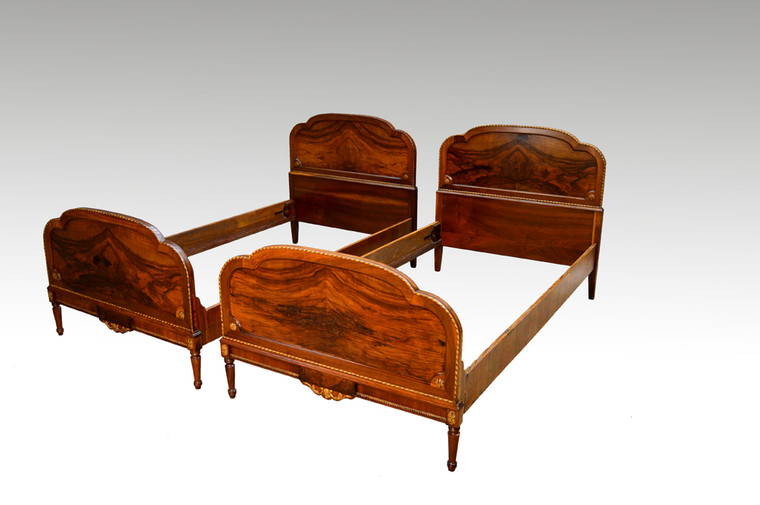 SOLD Vintage Pair of French Style Twin Beds