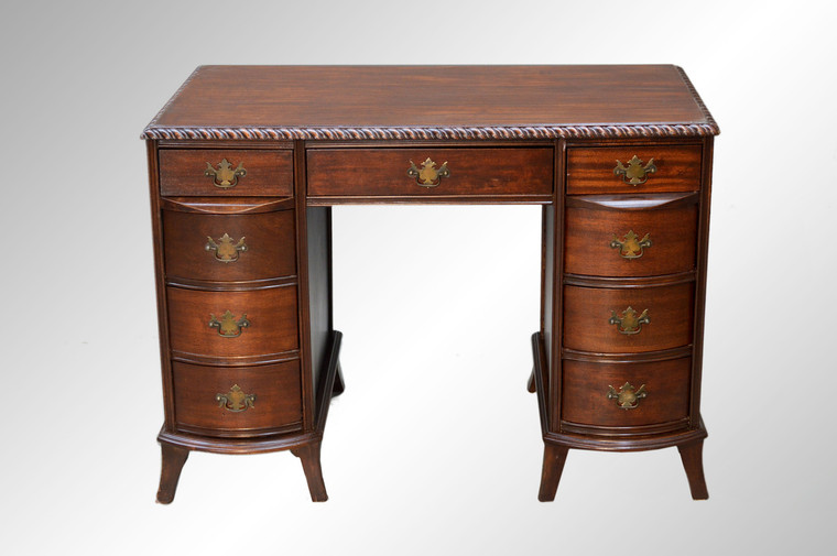 SOLD  Vintage Mahogany Duncan Phyfe Flat Top Writing Desk