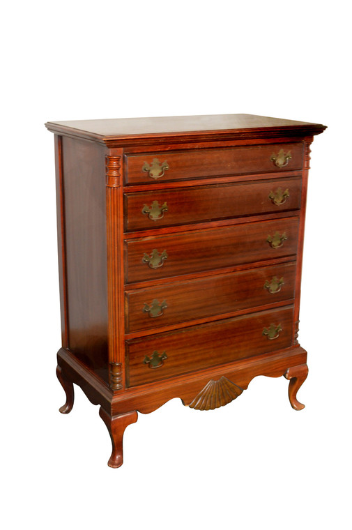 SOLD Vintage Mahogany Chippendale Tall Chest **REDUCED PRICE**