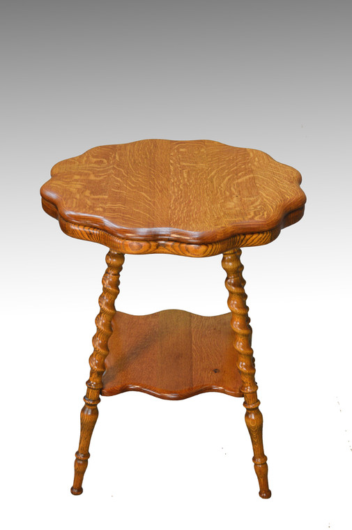 SOLD Antique Oak Barley Twist Parlor Stand