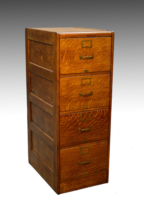 SOLD Oak Legal Four Drawer Lawyers File Cabinet