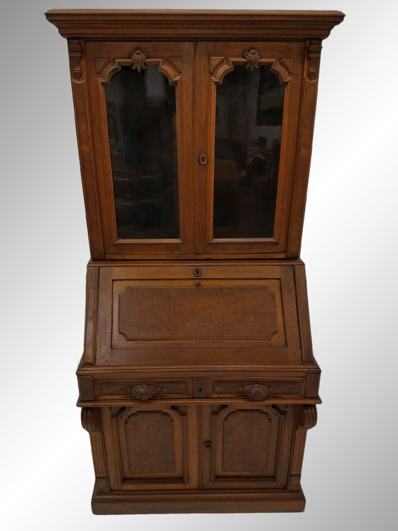 SOLD Antique Victorian Civil War Era Walnut Secretary Desk