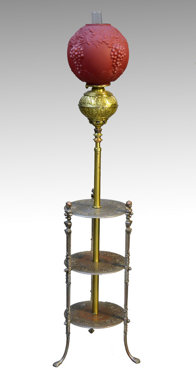 SOLD Antique Victorian Piano Lamp