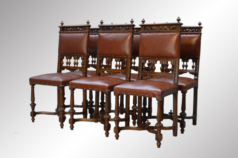 SOLD Set of 6 Walnut Chairs