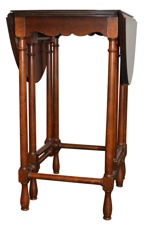 SOLD  Miniature Gate leg Drop Leaf Lamp Table by Baker