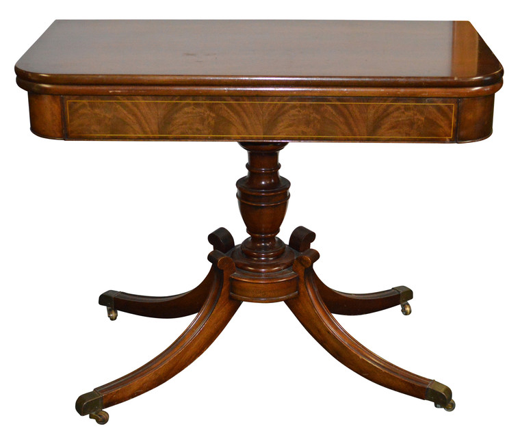 SOLD Flame Mahogany Federal Style Card Table