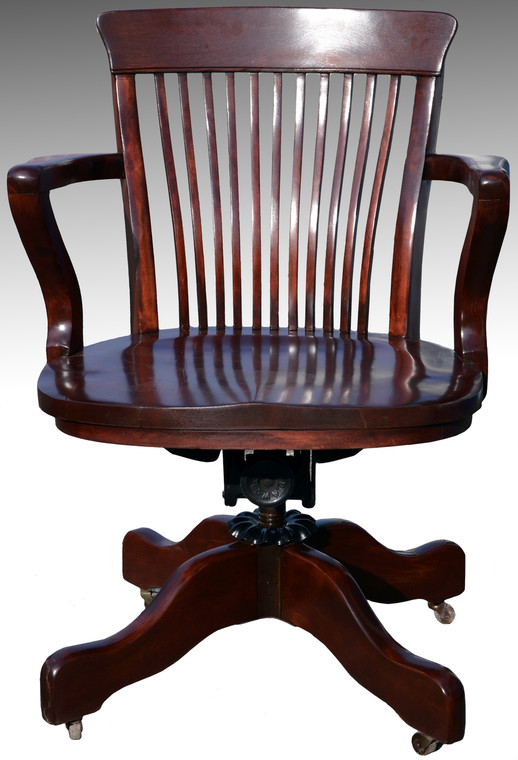 SOLD Antique Mahogany Victorian Swivel Office Chair