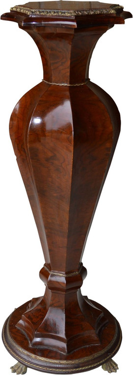 SOLD Mahogany Fancy Unusual Pedestal with claw feet