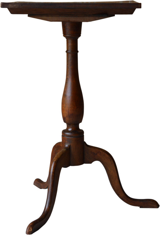 SOLD Period Queen Anne Chippendale Snake Foot Candle Stand