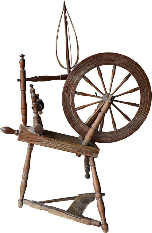 SOLD Primitive Period Country Flax wheel