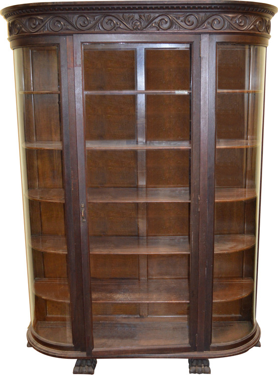 SOLD Large Mahogany Carved China Closet