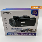 Vivitar 4K Digital Camcorder, DVR4K-BLK, Black